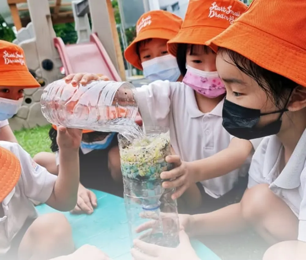 Children at a sensory play activity