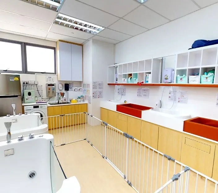 Infant bathing and changing station